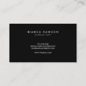 Carte De Visite Grunge Or Script Monogramme fantaisie (Dos)