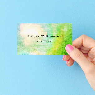 Carte De Visite Grunge Pastel Green