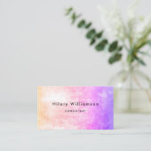 Carte De Visite Grunge Pastel Lilac rose (Debout devant)