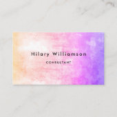 Carte De Visite Grunge Pastel Lilac rose (Devant)