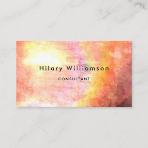 Carte De Visite Grunge Pastel Orange Rose