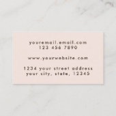 Carte De Visite Grunge Pastel Tan Beige Heart Merci (Dos)