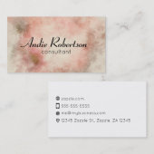 Carte De Visite Grunge Pastels (Devant / Derrière)