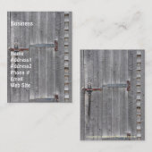 Carte de visite Grunge Porte En Bois Vieilli (Devant / Derrière)