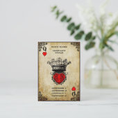 Carte De Visite Grunge Reine des Coeurs (Debout devant)