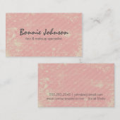 Carte De Visite Grunge rose (Devant / Derrière)