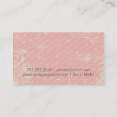 Carte De Visite Grunge rose (Dos)