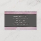 Carte De Visite Grunge rose moderne avec finition métallique Brown (Dos)