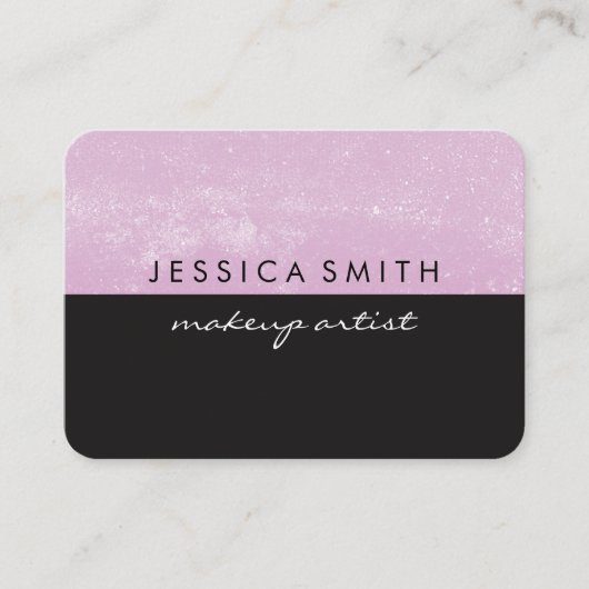 Carte De Visite Grunge rose noir deux tons (Devant)
