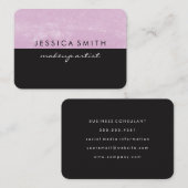 Carte De Visite Grunge rose noir deux tons (Devant / Derrière)