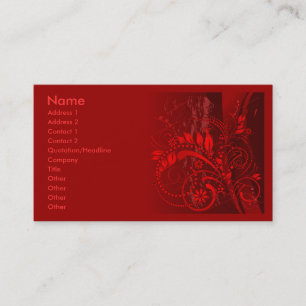 Carte De Visite grunge rouge