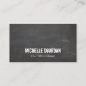 Carte De Visite Grunge rustique noir cool (Devant)