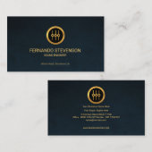 Carte De Visite Grunge simple chic de bleu d'icône d'égaliseur (Devant / Derrière)