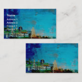 Carte De Visite Grunge Skyline de Kansas City (Devant / Derrière)