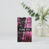 Carte De Visite Grunge Streak - Rose (Debout devant)