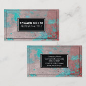 Carte De Visite Grunge Texture Peinture (Devant / Derrière)