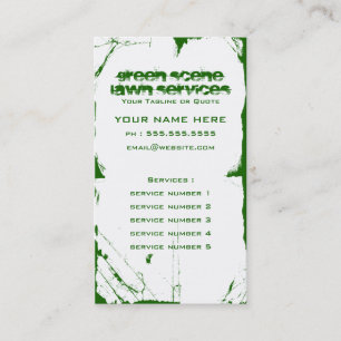 Carte De Visite grunge verte de scène