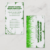 Carte De Visite grunge verte de scène (Devant / Derrière)
