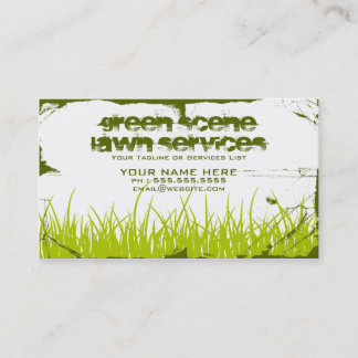 Carte De Visite grunge verte de scène
