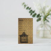Carte De Visite Grunge vintage Bird Cage (Debout devant)