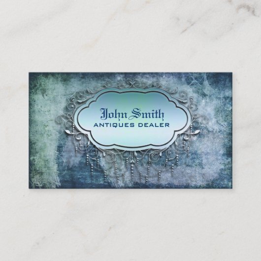 Carte de visite grunge vintage de conception (Devant)