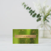 Carte De Visite Grungy Citron Vert Or Dandelion Confetti Vip (Debout devant)