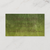 Carte De Visite Grungy Texturé Vert et Brown (Dos)