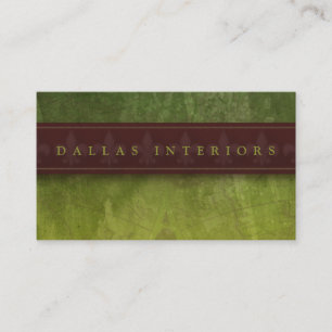 Carte De Visite Grungy Texturé Vert et Brown