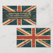 Carte De Visite Grungy Union Jack (Devant / Derrière)