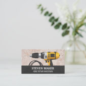 Carte De Visite Grungy Wall Arrière - plan | Power Drill (Debout devant)