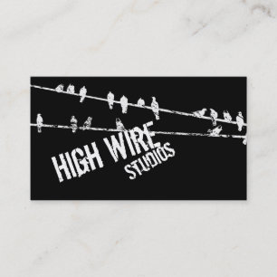 Carte De Visite Grungy Wire & Birds