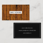 Carte De Visite Grungy Wood (Devant / Derrière)
