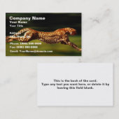 Carte De Visite Guépard chassant sa proie (Devant / Derrière)