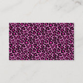 Carte De Visite Guépard de monogramme/léopard roses (#BUS 023) (Dos)