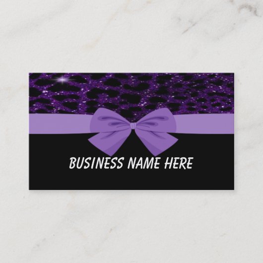 Carte De Visite Guépard pourpre de parties scintillantes avec le (Devant)