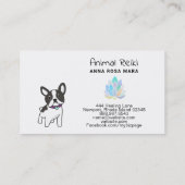 Carte De Visite Guérison animale de massage de Reiki de (Dos)