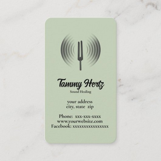 Carte De Visite guérison du son (Devant)