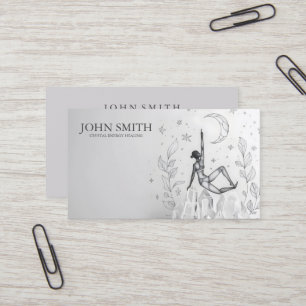 Carte De Visite Guérisseur d'énergie cristalline Chakra Méditation