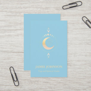 Carte De Visite Guérisseur Énergie Spirituelle Reiki Phase de Lune