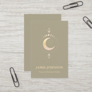 Carte De Visite Guérisseur Énergie Spirituelle Reiki Phase Lunaire