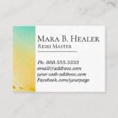 Carte De Visite Guérisseur principal d'énergie de praticien de (Dos)