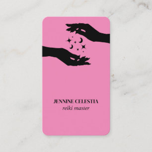 Carte De Visite Guérisseur spirituel Turquoise des mains Reiki