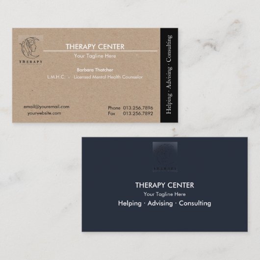 Carte De Visite Guérisseur | Thérapiste | Consultant professionnel (Devant / Derrière)