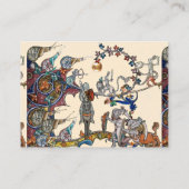 CARTE DE VISITE GUERRE BESTIAIRE MÉDIÉVALE, CHEVALIERS, CRÈME DES  (Dos)