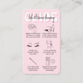 Carte De Visite Guide d'application de bain à lash moderne Retro P (Devant)