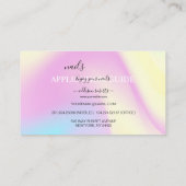 Carte De Visite Guide d'application des ongles étincelants Glam Ir (Dos)