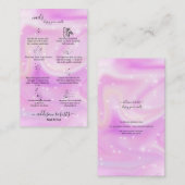Carte De Visite Guide d'application des ongles Glam Iridescente (Devant / Derrière)