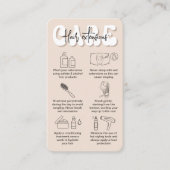Carte De Visite Guide d'après-garde des extensions de cheveux Beig (Devant)