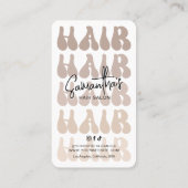 Carte De Visite Guide d'après-garde des extensions de cheveux Beig (Dos)