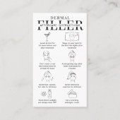 Carte De Visite Guide d'après-soins de remplissage dermique Beauté (Devant)